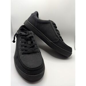 NEW Billy Footwear Mens Sneaker Low Top Zip Up Black Adaptive Size 10 M SMO